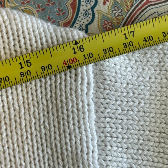 GAP 100% Cotton White with Black Stripe Sweater - Size Med to Large - Picture 10 of 11